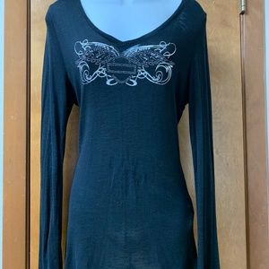 Harley Davidson Black Angel Wing Top